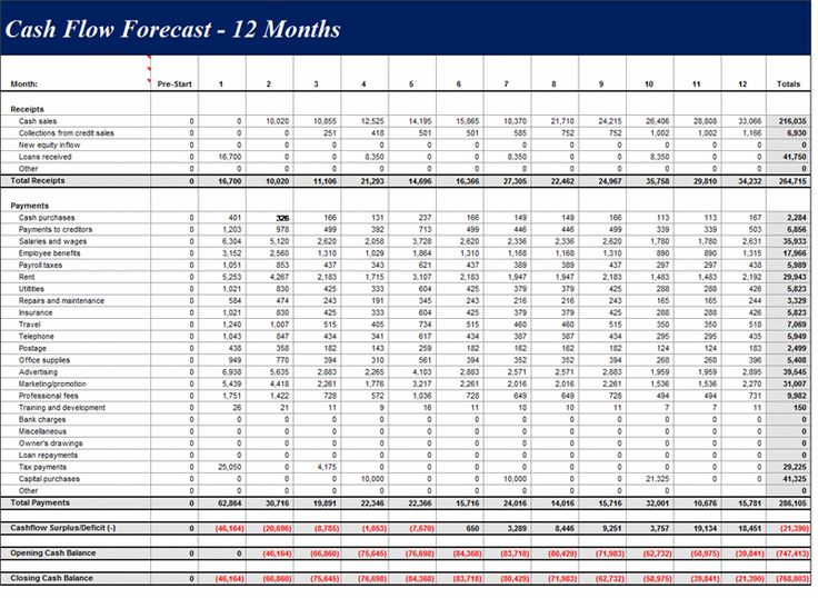 Detail 12 Month Profit And Loss Projection Template Nomer 22