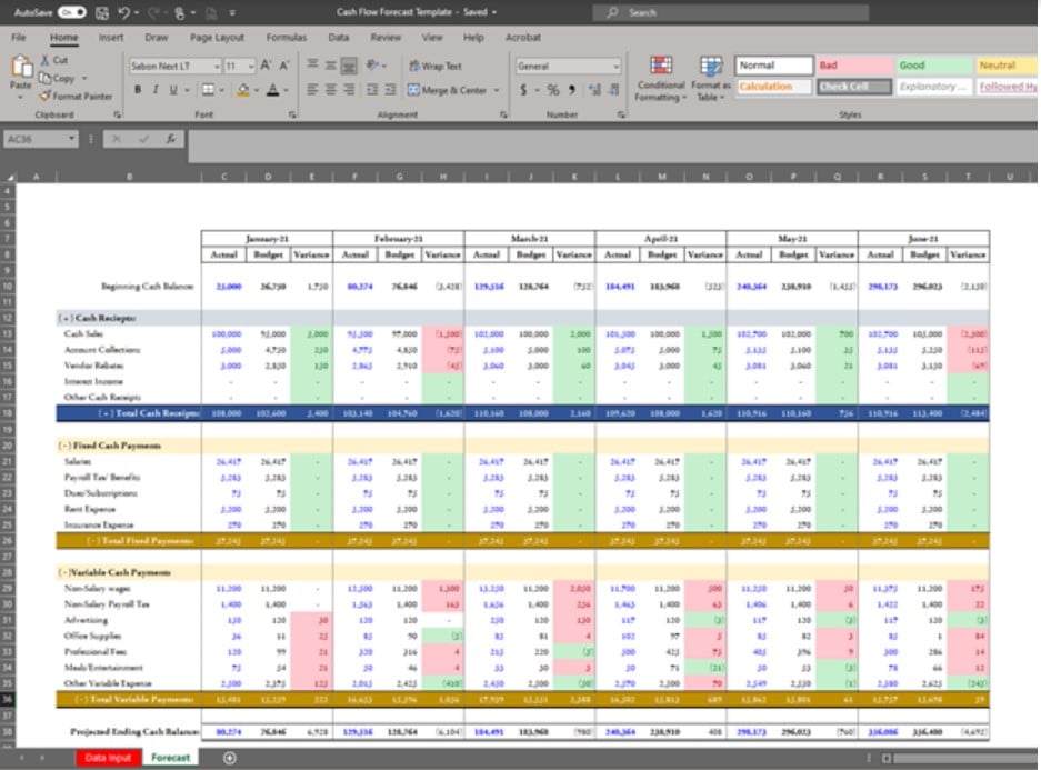 Download 12 Month Rolling Forecast Excel Template Nomer 9