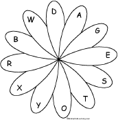 Detail 12 Petal Flower Template Nomer 14