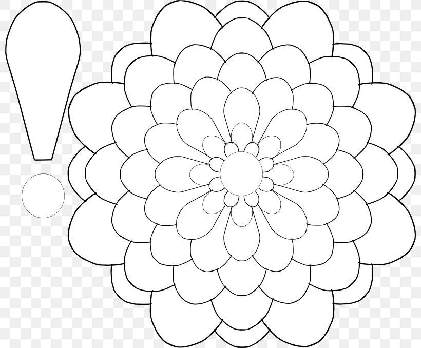 Detail 12 Petal Flower Template Nomer 16