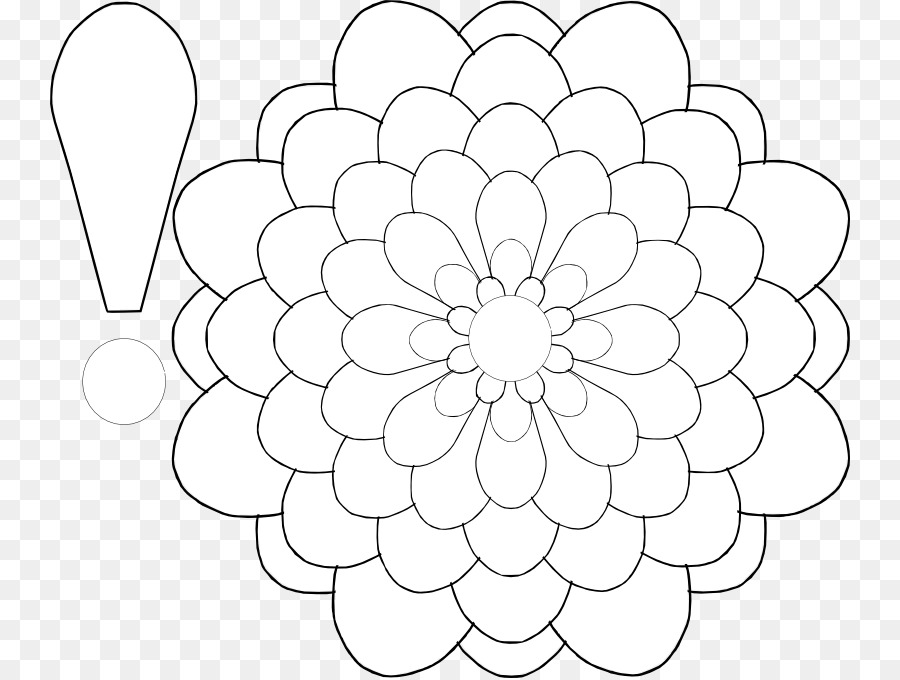 Detail 12 Petal Flower Template Nomer 17