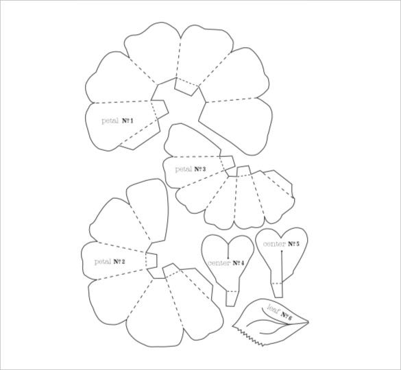 Detail 12 Petal Flower Template Nomer 41