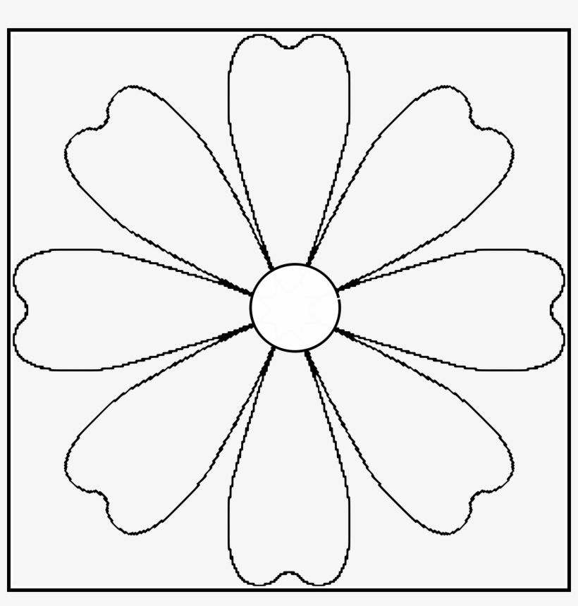 Detail 12 Petal Flower Template Nomer 5