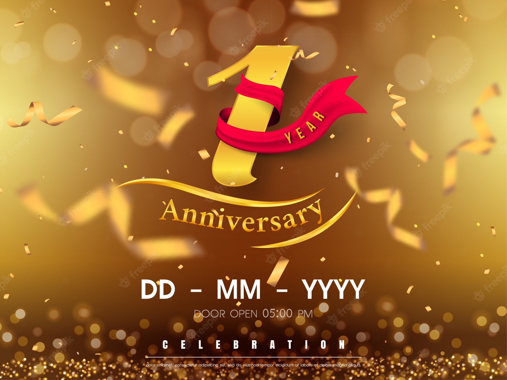 Detail 1st Anniversary Template Nomer 19