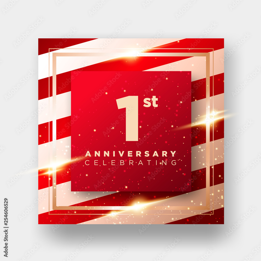 Detail 1st Anniversary Template Nomer 21