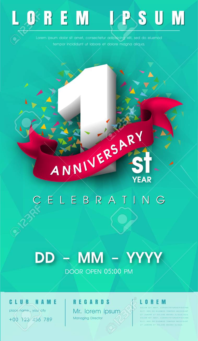 Detail 1st Anniversary Template Nomer 25