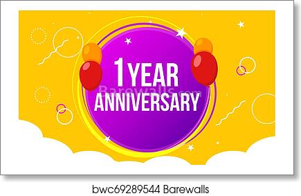 Detail 1st Anniversary Template Nomer 38