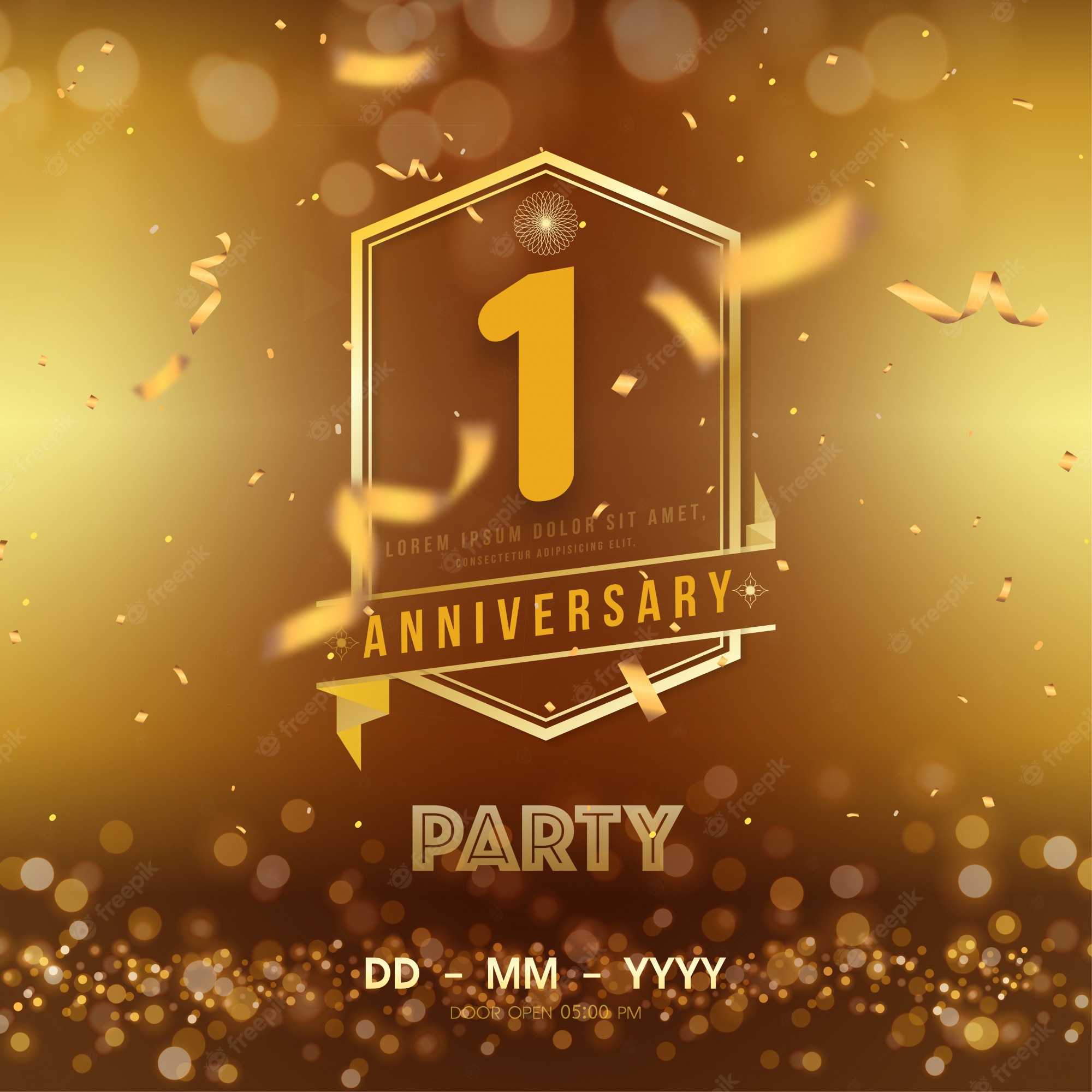 Download 1st Anniversary Template Nomer 6