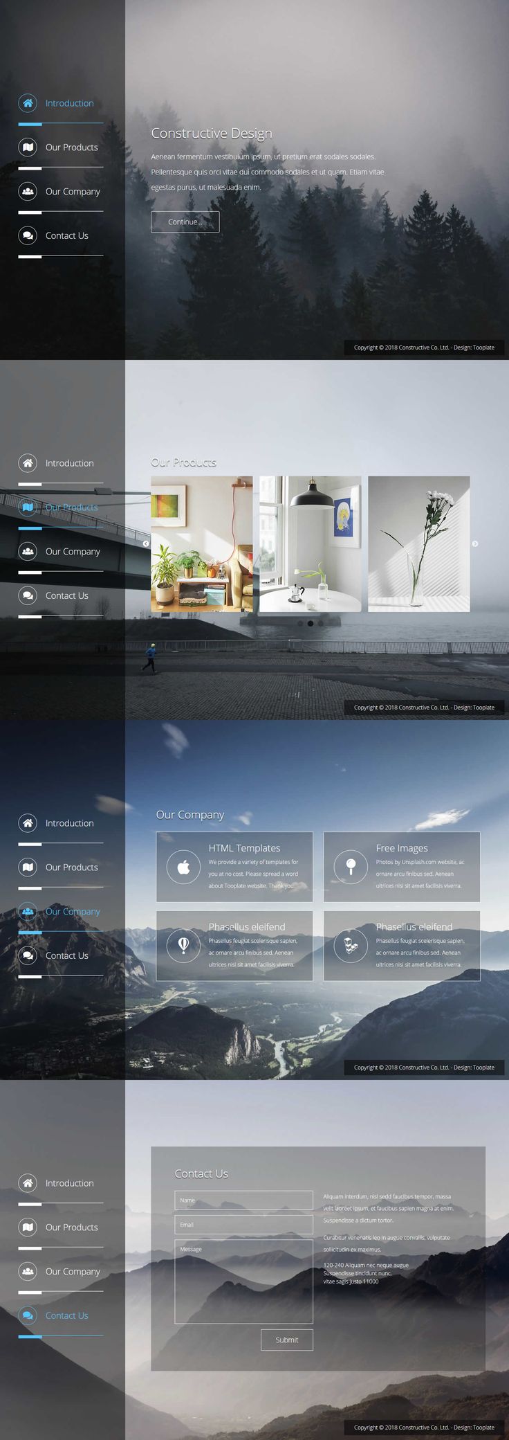 Detail 2 Column Bootstrap Template Nomer 20
