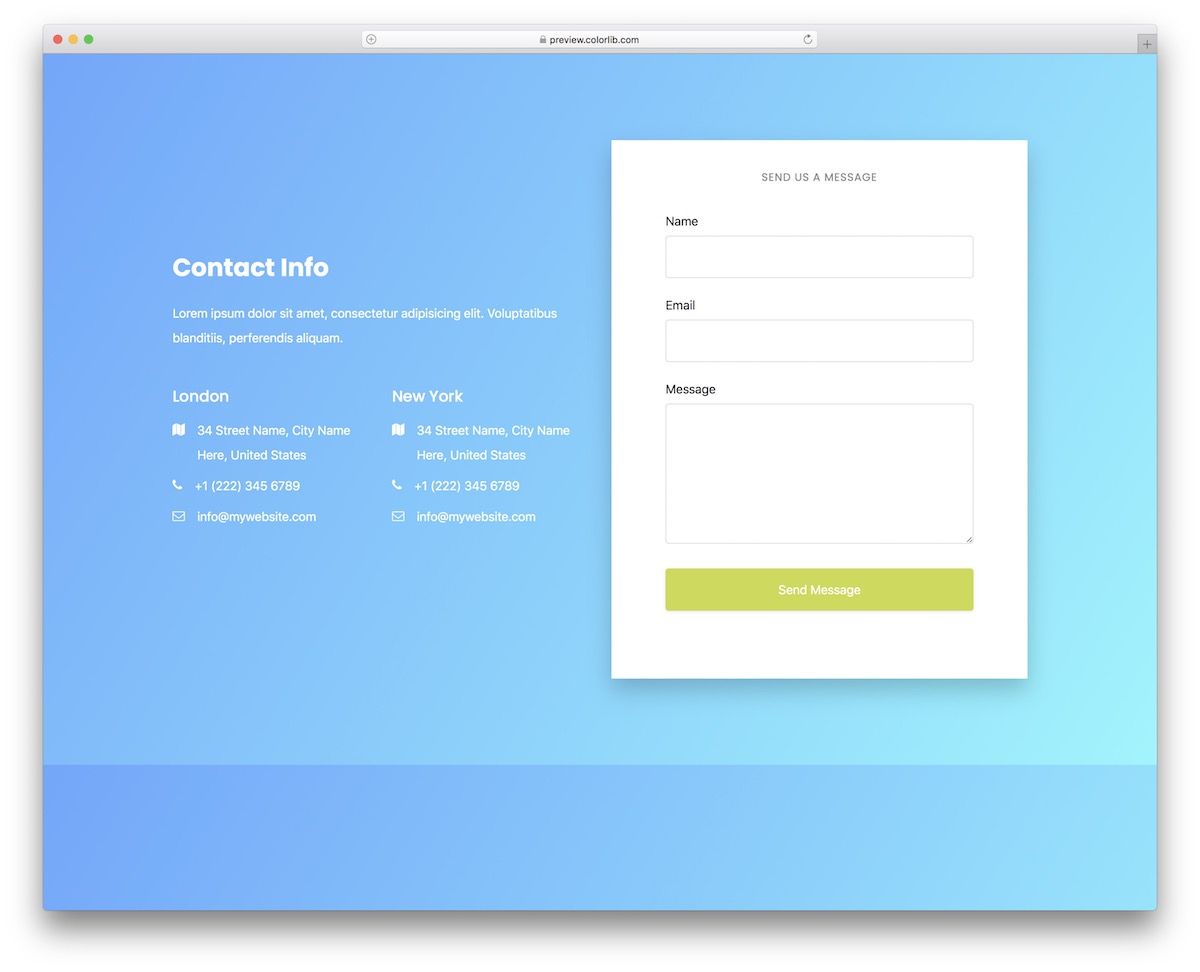 Detail 2 Column Bootstrap Template Nomer 33