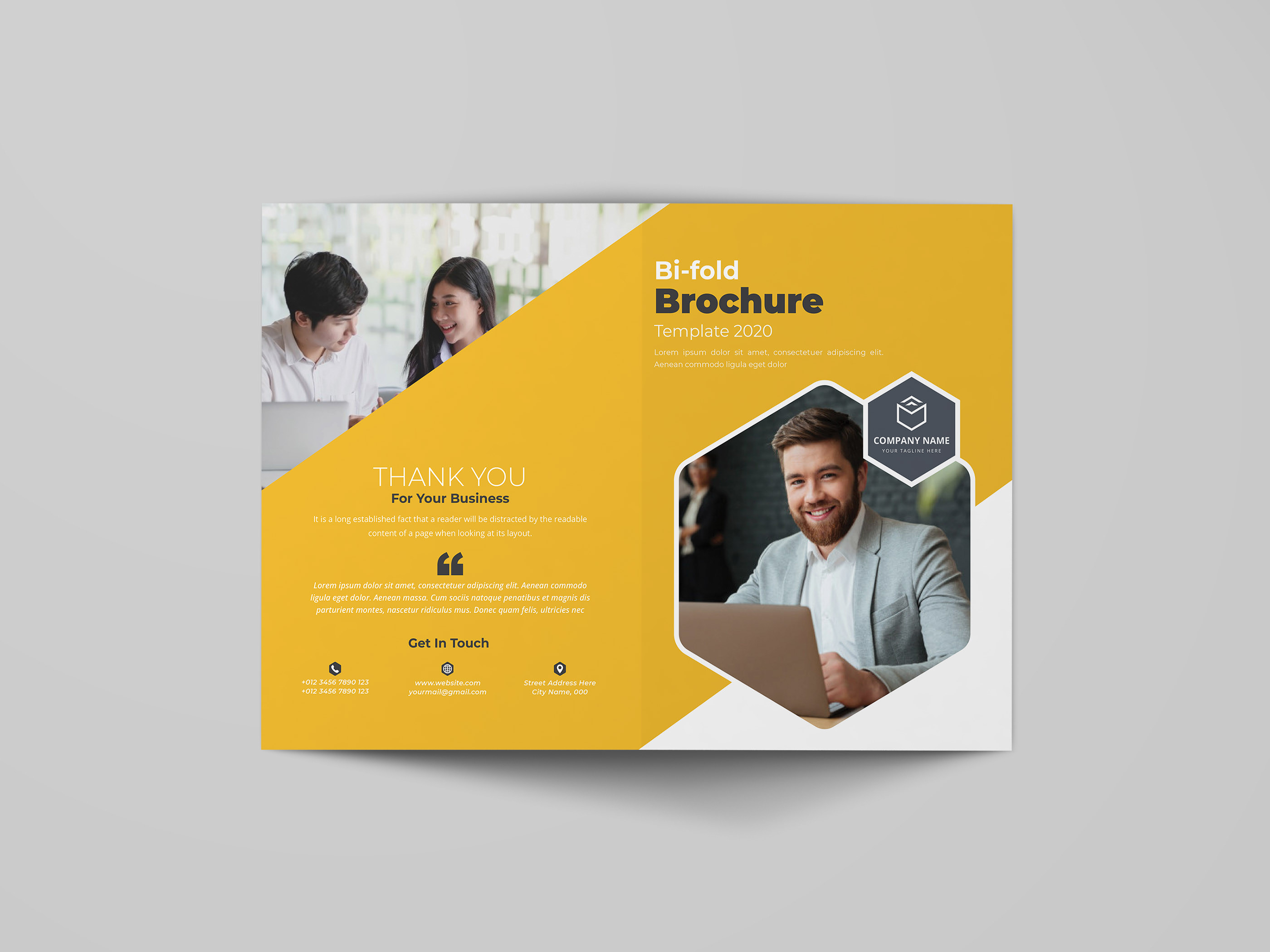 Detail 2 Fold Brochure Template Nomer 14