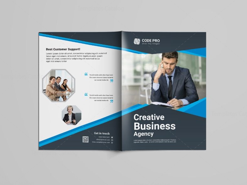 Detail 2 Fold Brochure Template Nomer 3