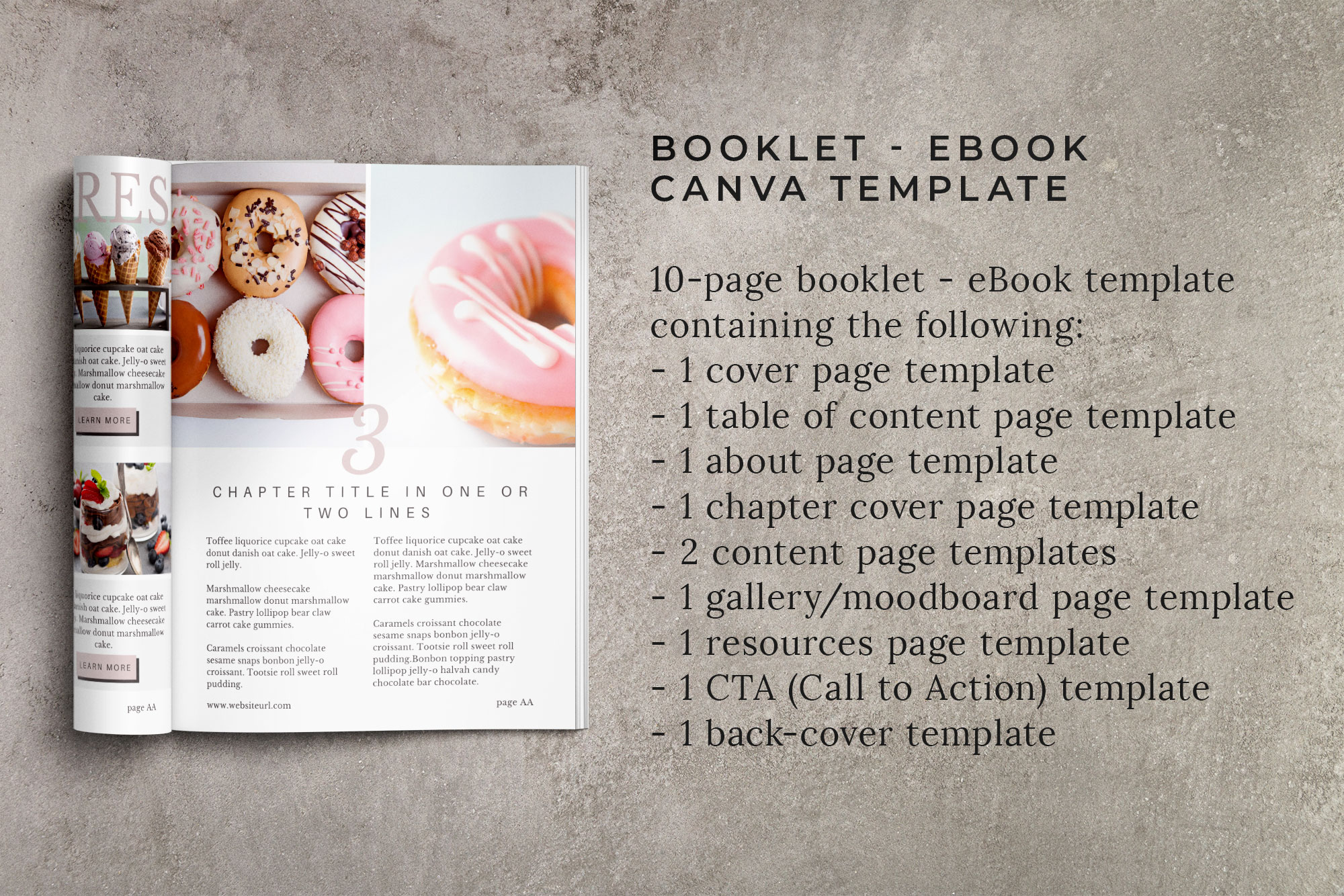 Detail 2 Page Booklet Template Nomer 38