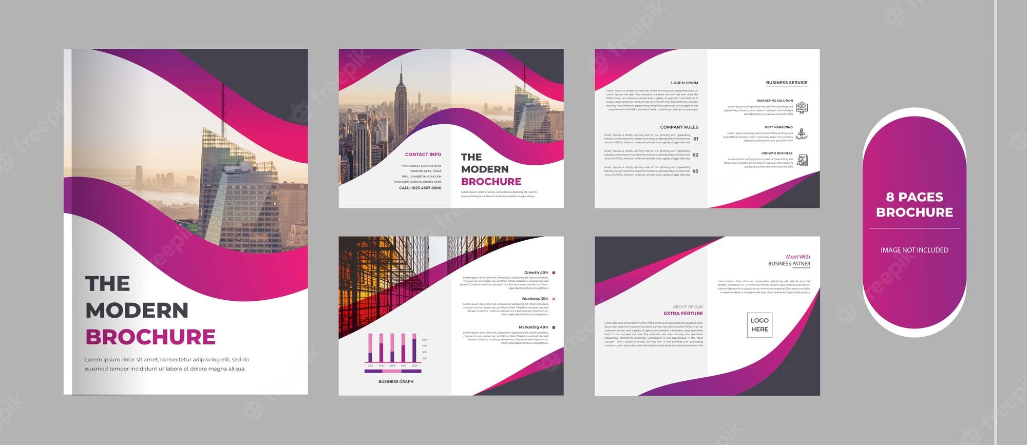 Detail 2 Page Booklet Template Nomer 51