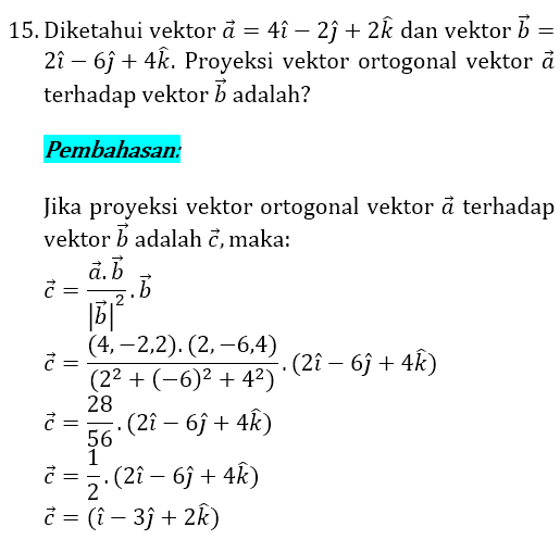 Detail 20 Contoh Soal Un Vektor Matematika Dan Pembahasannya Nomer 10