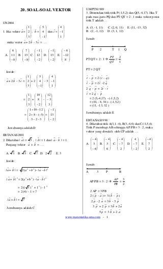 Detail 20 Contoh Soal Un Vektor Matematika Dan Pembahasannya Nomer 3