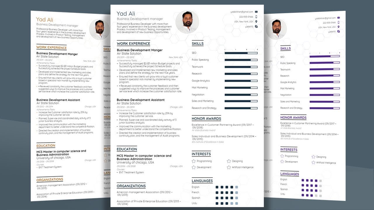 Detail 2019 Cv Template Nomer 11