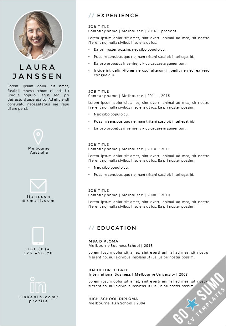 Detail 2019 Cv Template Nomer 14