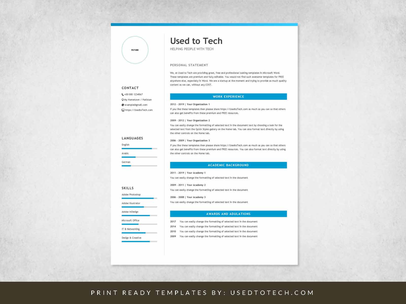 Detail 2019 Cv Template Nomer 25