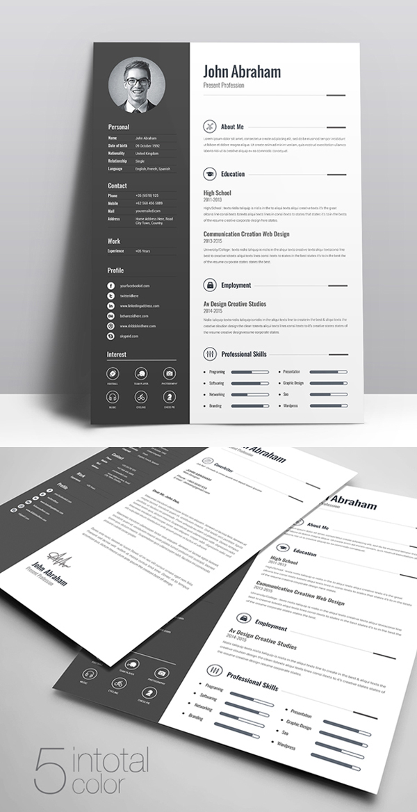 Detail 2019 Cv Template Nomer 7