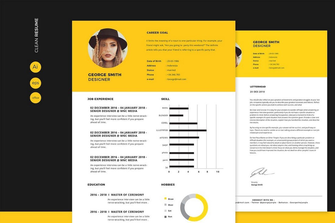 Detail 2019 Cv Template Nomer 9