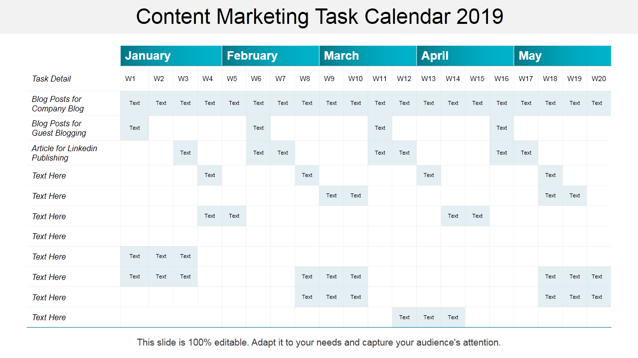 Detail 2019 Marketing Calendar Template Nomer 24
