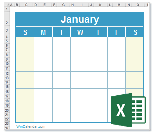 Detail 2019 Monthly Calendar Template Excel Nomer 2