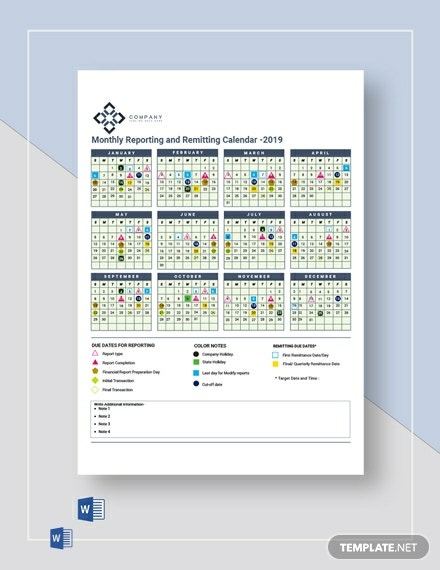 Download 2019 Monthly Calendar Template Excel Nomer 42