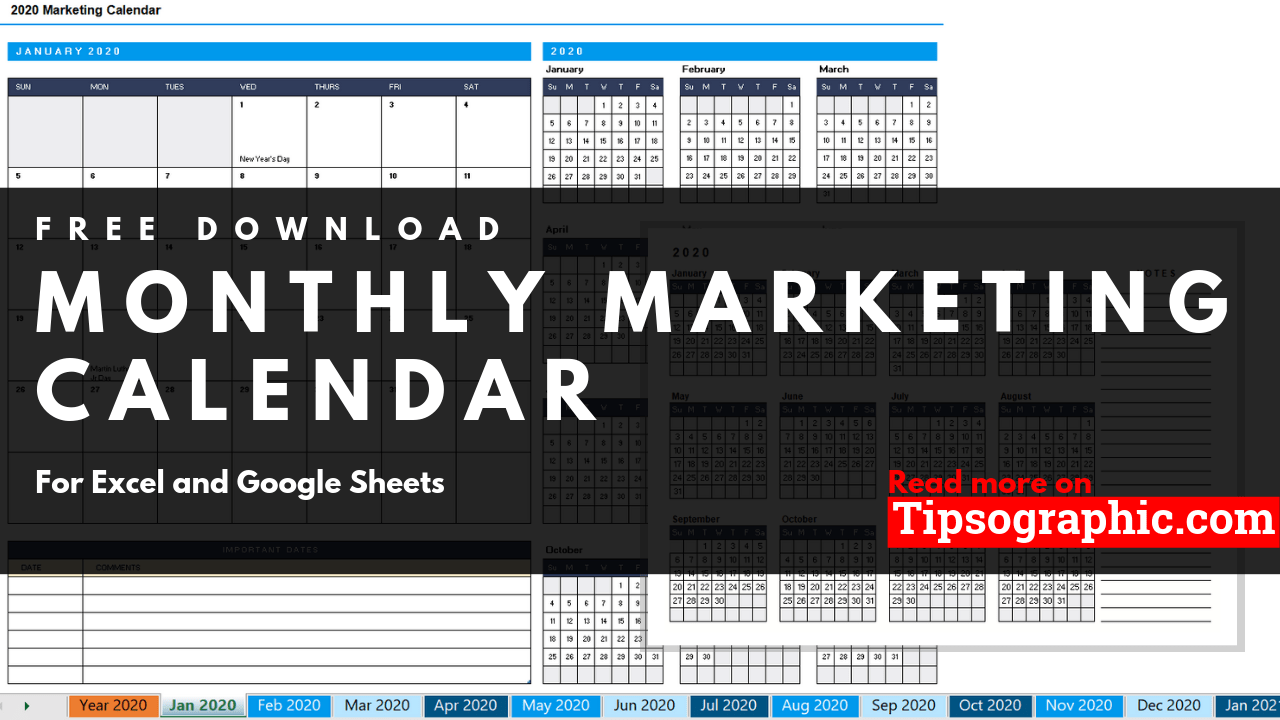 Detail 2019 Monthly Calendar Template Excel Nomer 47