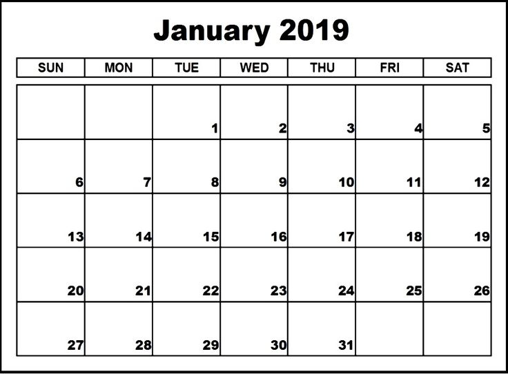 Detail 2019 Monthly Calendar Template Excel Nomer 9