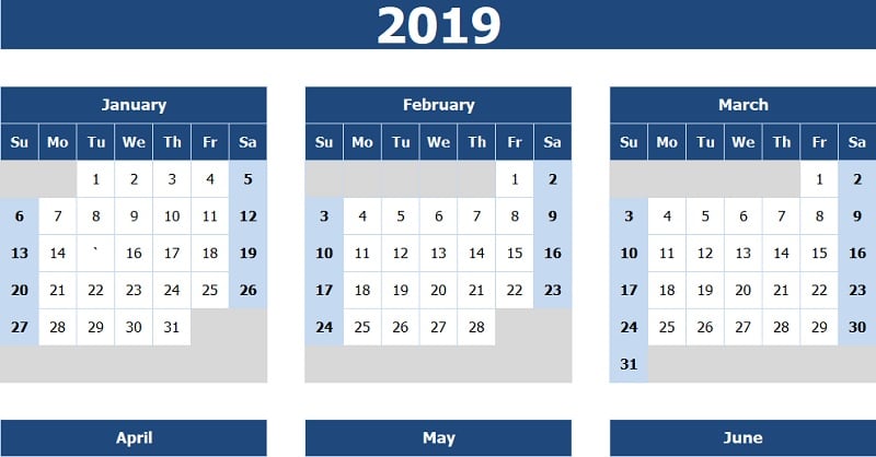 Detail 2019 Planner Template Excel Nomer 20