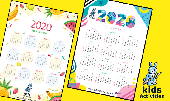 Detail 2020 Calendar Cute Template Nomer 15