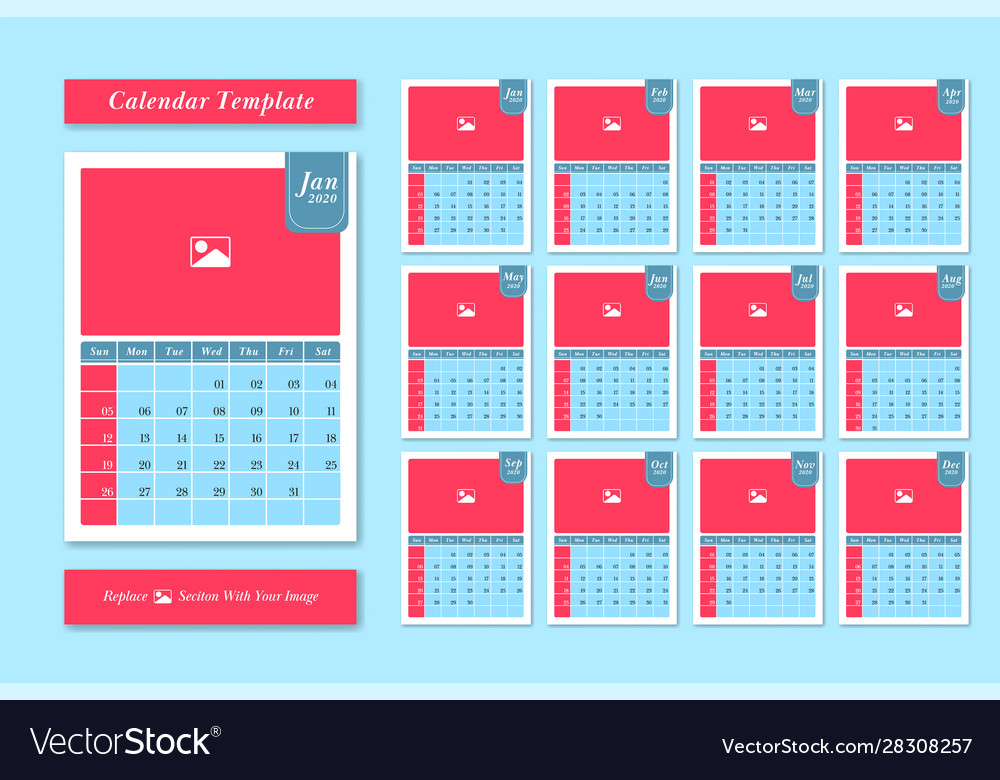 Detail 2020 Calendar Cute Template Nomer 39