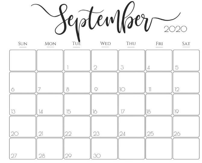 Detail 2020 Calendar Cute Template Nomer 45