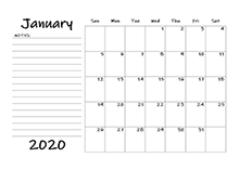 Detail 2020 Calendar Cute Template Nomer 46