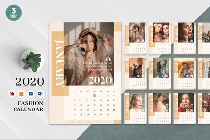 Detail 2020 Calendar Template Ai Nomer 39