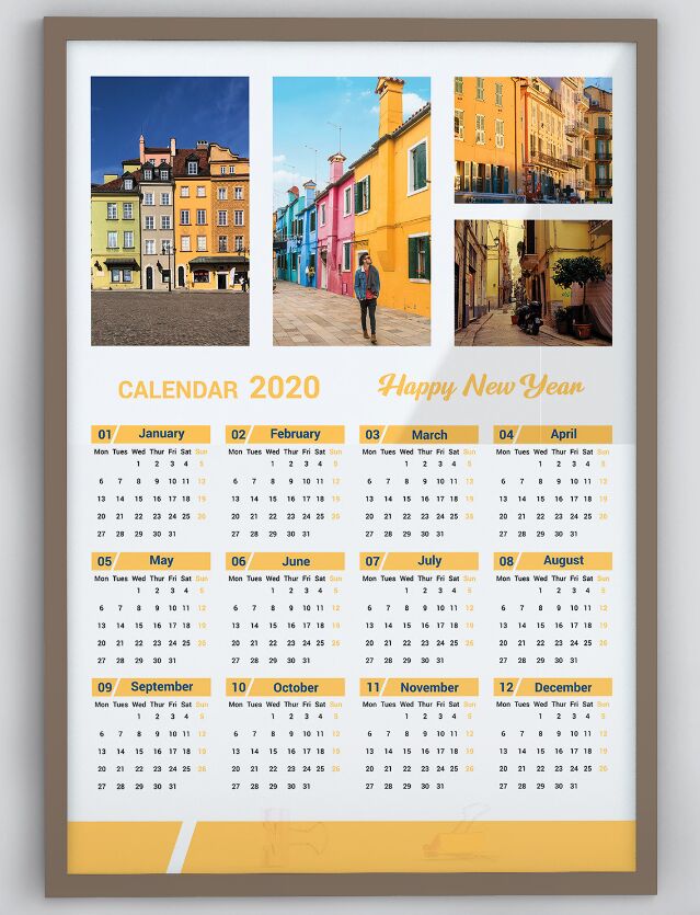 Detail 2020 Calendar Template Ai Nomer 46
