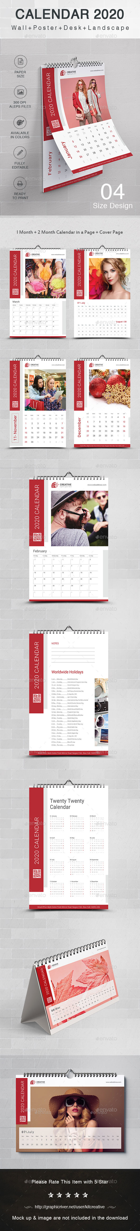 Detail 2020 Calendar Template Ai Nomer 47