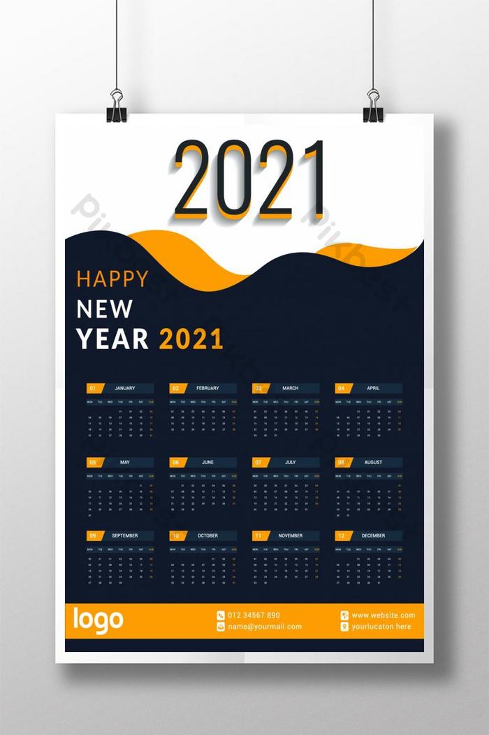 Detail 2020 Calendar Template Ai Nomer 9