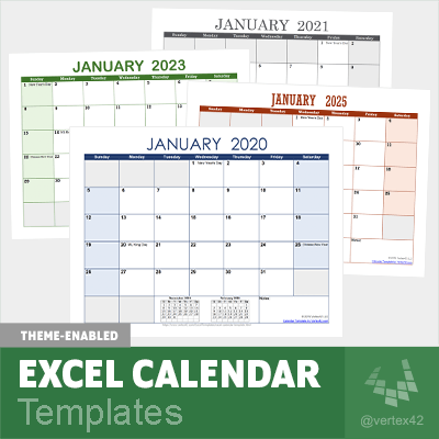 Detail 2020 Daily Calendar Excel Template Nomer 11