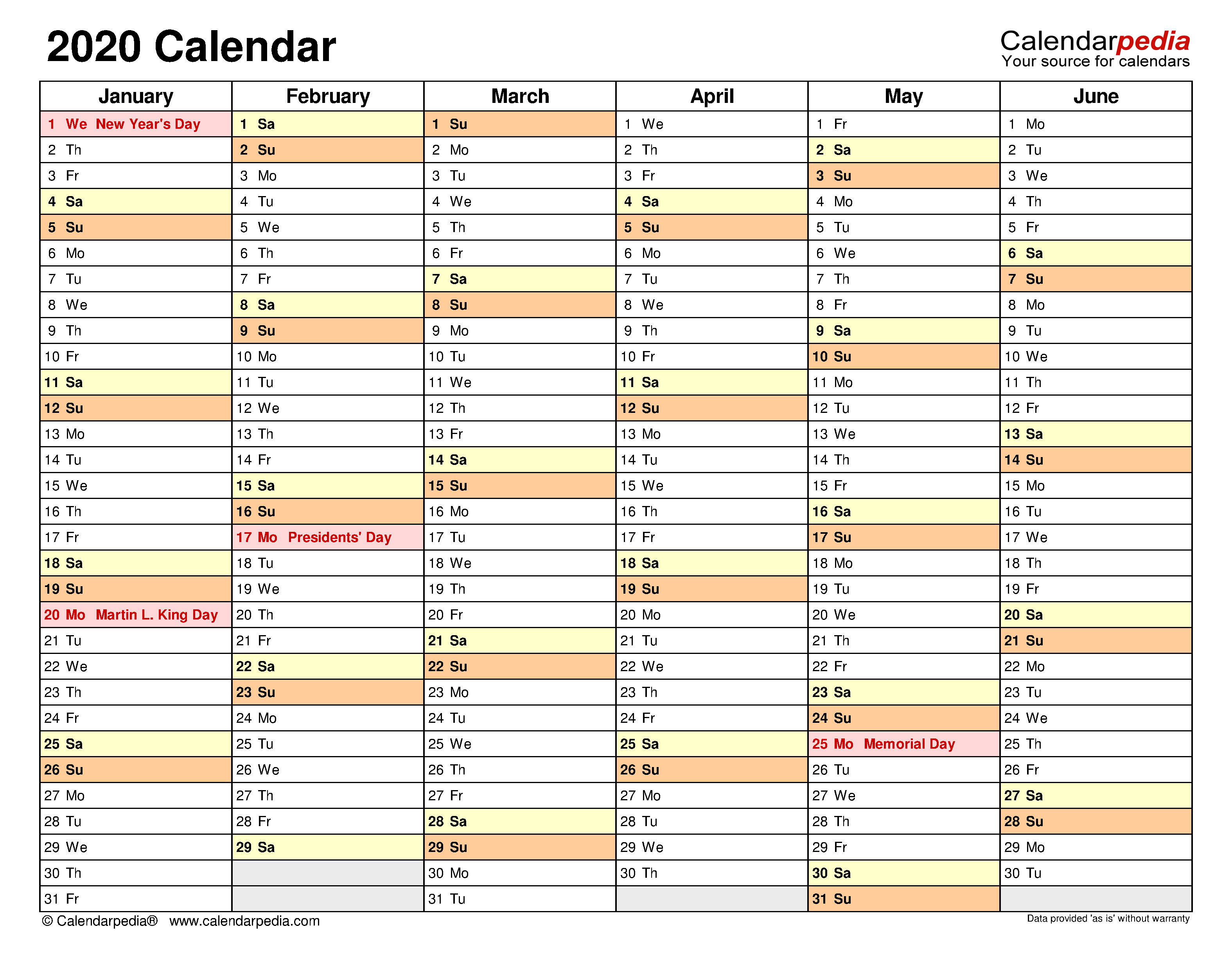 Detail 2020 Daily Calendar Excel Template Nomer 3