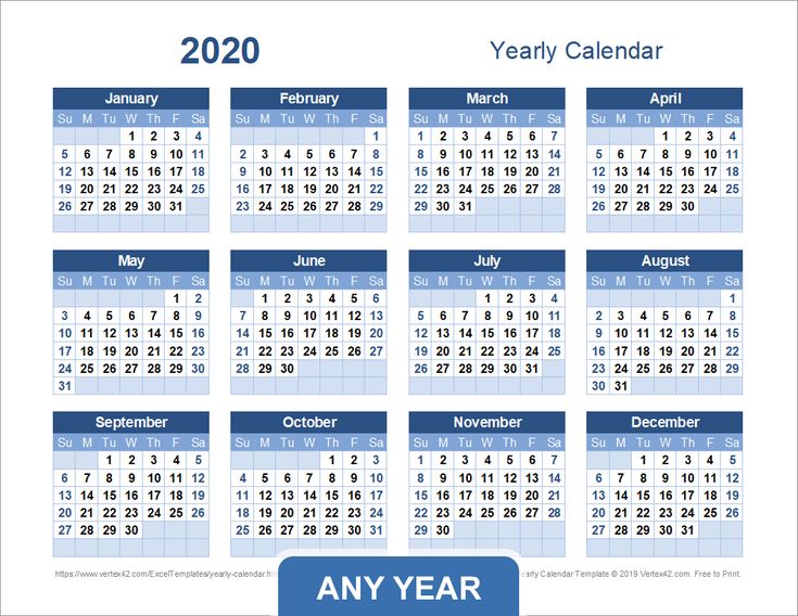 Detail 2020 Daily Calendar Excel Template Nomer 22