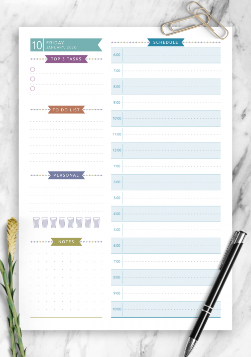 Detail 2020 Daily Calendar Excel Template Nomer 48