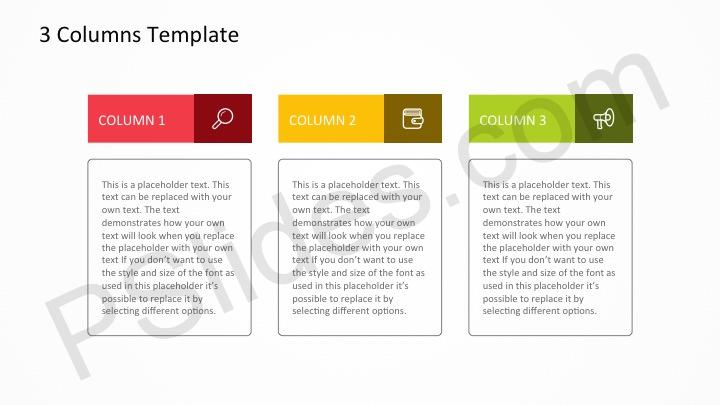 Download 3 Column Template Powerpoint Nomer 2