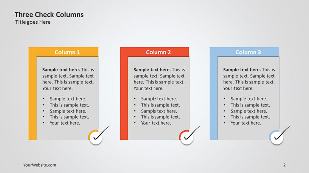 Detail 3 Column Template Powerpoint Nomer 17