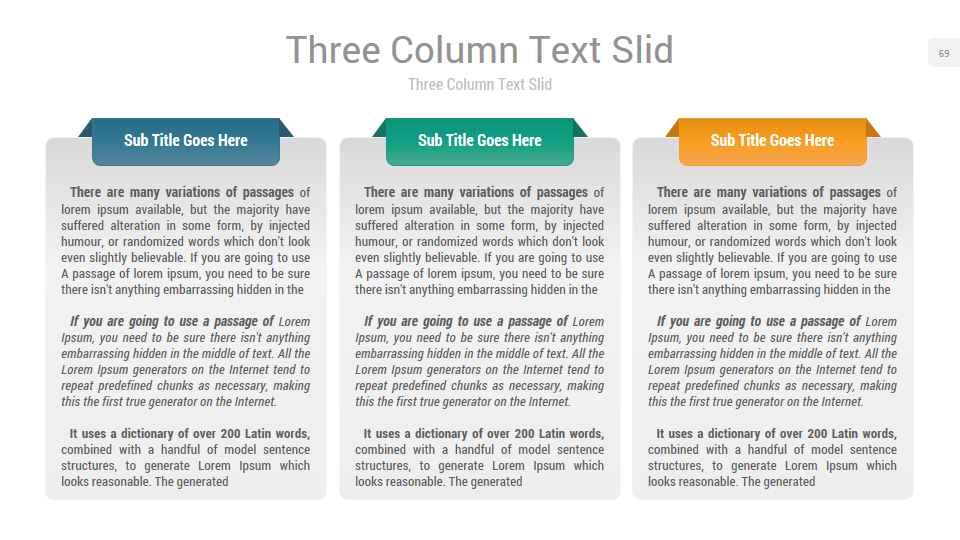 Detail 3 Column Template Powerpoint Nomer 27