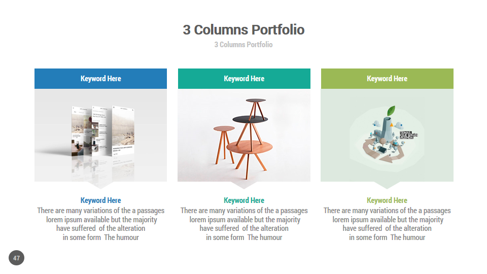 Detail 3 Column Template Powerpoint Nomer 31