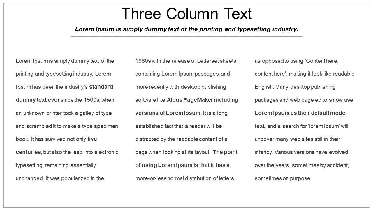 Detail 3 Column Template Powerpoint Nomer 32