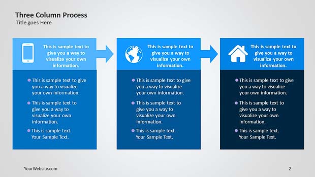 Detail 3 Column Template Powerpoint Nomer 34