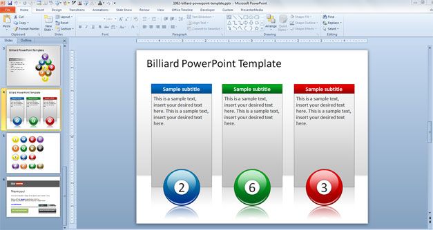 Detail 3 Column Template Powerpoint Nomer 52